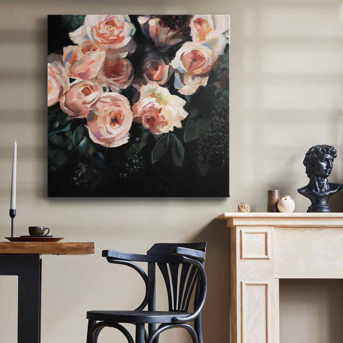 Peachy Blooms I-Premium Gallery Wrapped Canvas - Ready to Hang