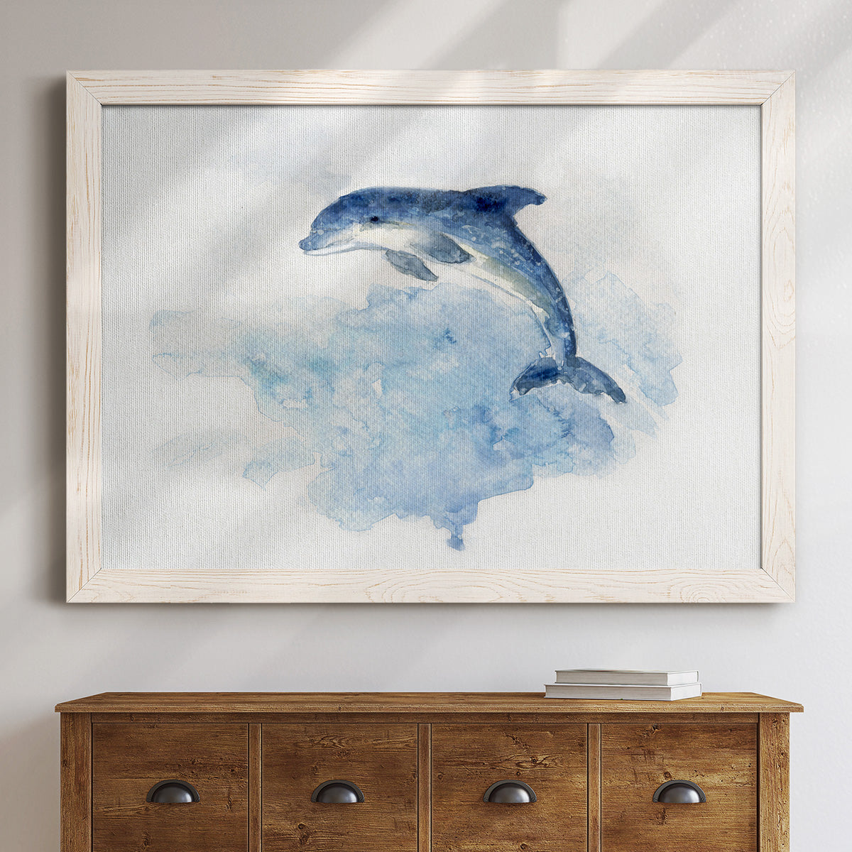 Wave Jumping-Premium Framed Canvas - Ready to Hang