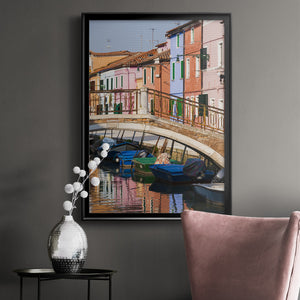 Colorful Canal Premium Framed Print - Ready to Hang