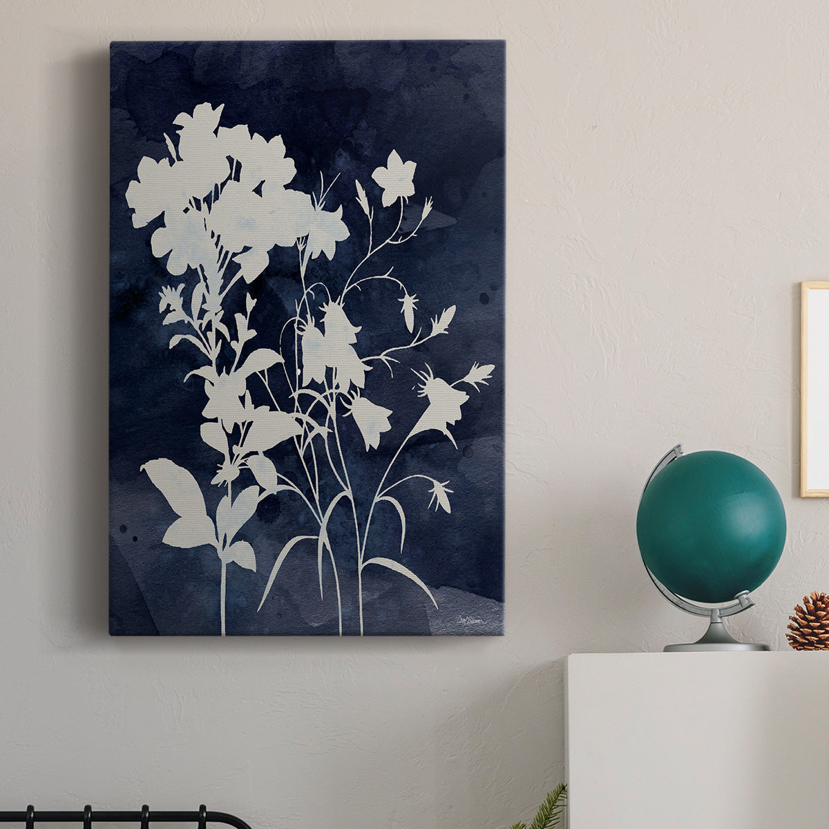 Indigo Botanical II Revisited Premium Gallery Wrapped Canvas - Ready to Hang