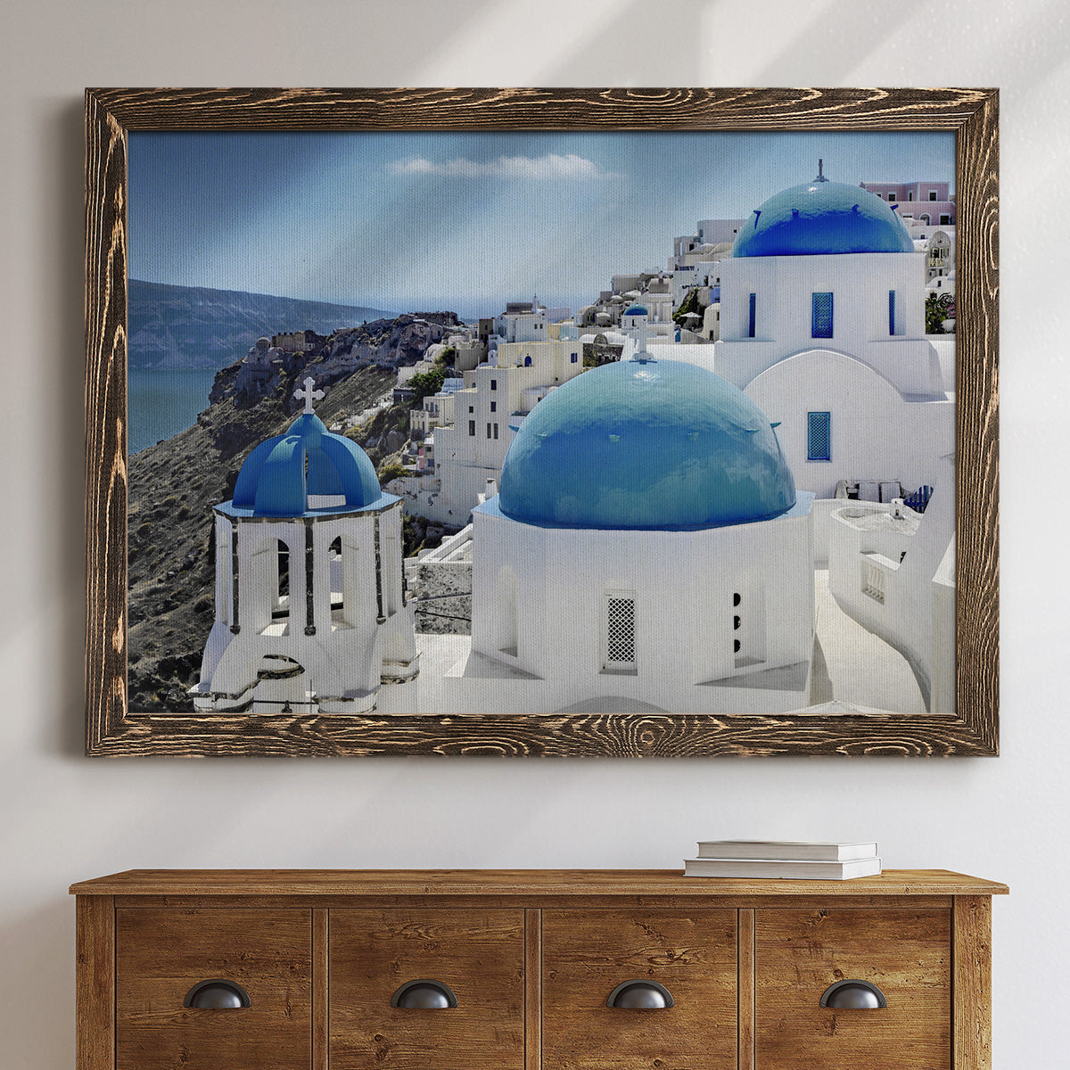 Santorini Saturday-Premium Framed Canvas - Ready to Hang