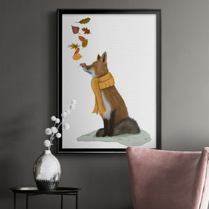 Fox Leaves on Nose Premium Framed Print - Ready to Hang