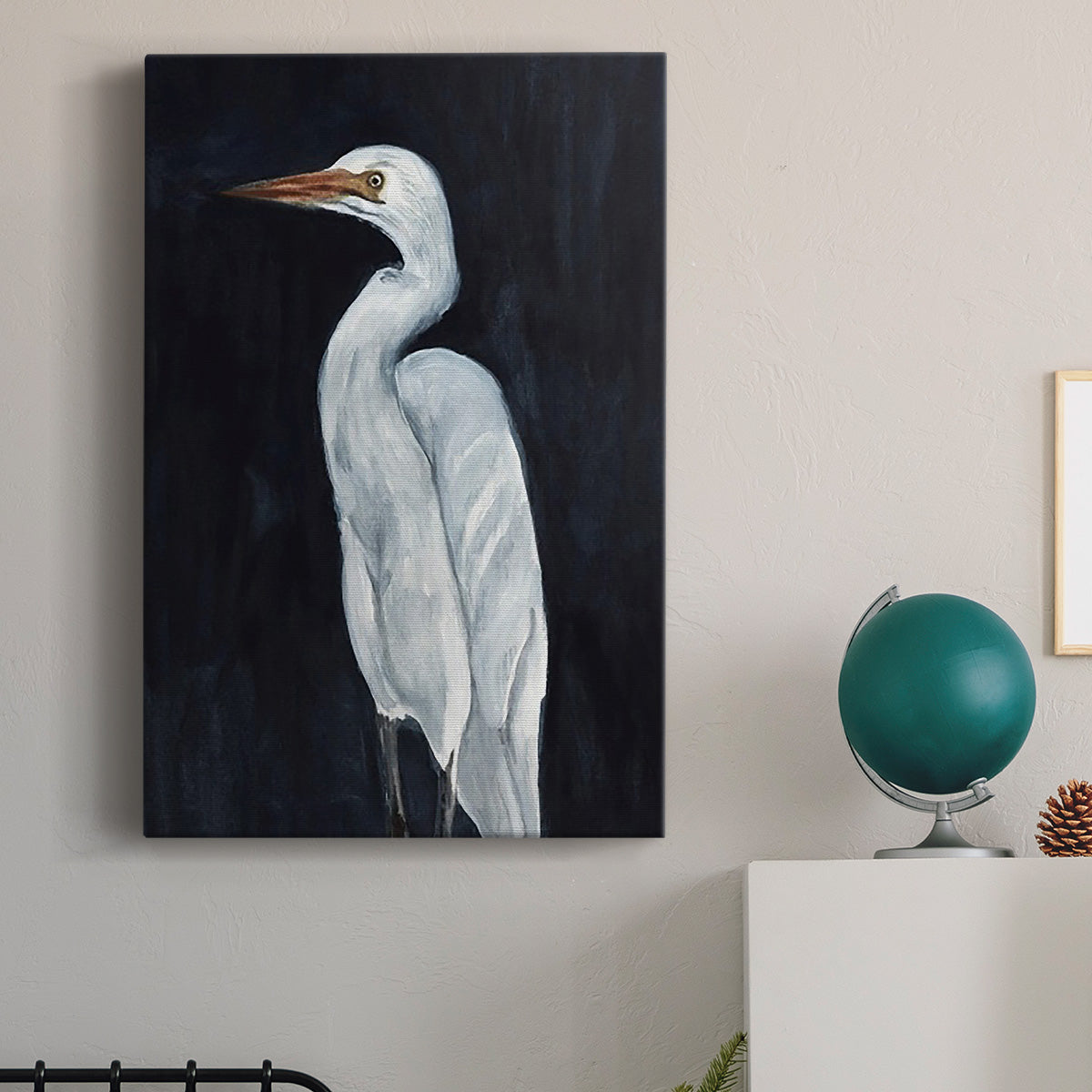 Calm Great Egret I Premium Gallery Wrapped Canvas - Ready to Hang