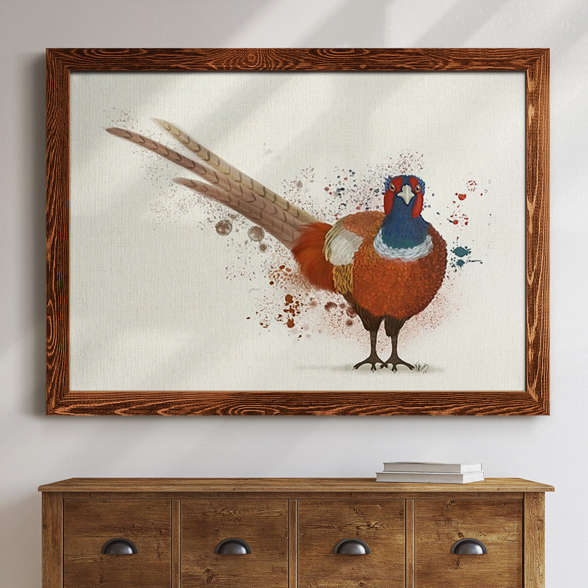 Pheasant Splash 7-Premium Framed Canvas - Ready to Hang