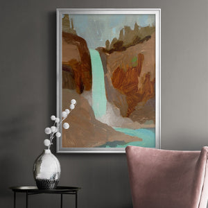 Turquoise Falls I Premium Framed Print - Ready to Hang