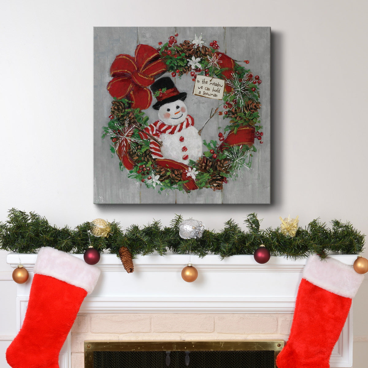 Mr. Snowman-Premium Gallery Wrapped Canvas - Ready to Hang
