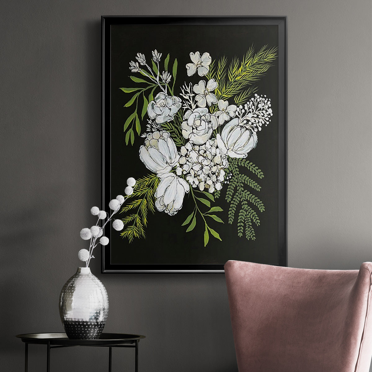 Alabaster Bouquet II Premium Framed Print - Ready to Hang