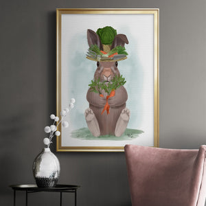 Rabbit Carrot Hat Premium Framed Print - Ready to Hang