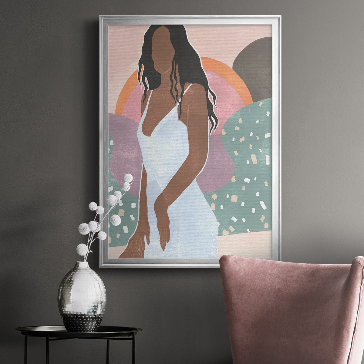 Curly Lady I Premium Framed Print - Ready to Hang