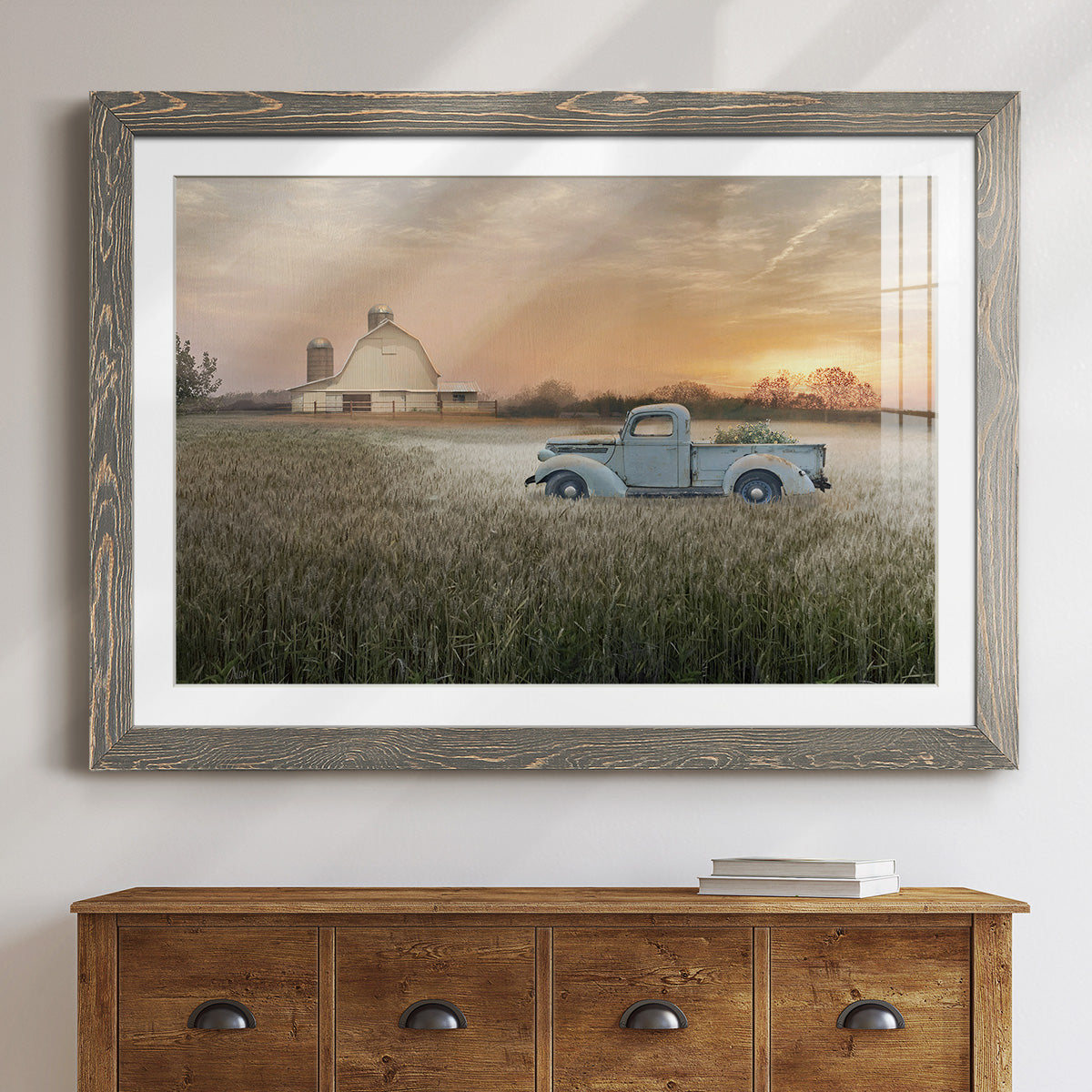 Evening Farm-Premium Framed Print - Ready to Hang