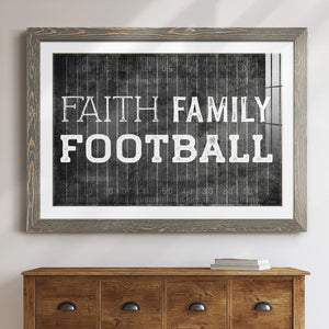Faith Family Football-Premium Framed Print - Ready to Hang