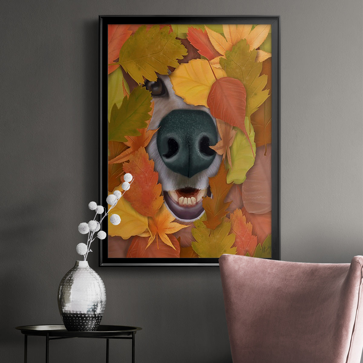 Sniffing Out Autumn Premium Framed Print - Ready to Hang