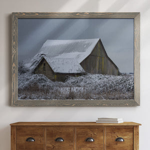 Winter Barn-Premium Framed Canvas - Ready to Hang