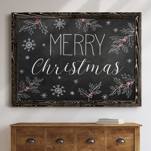 Merry Christmas Chalkboard-Premium Framed Canvas - Ready to Hang