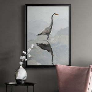 Heron Premium Framed Print - Ready to Hang