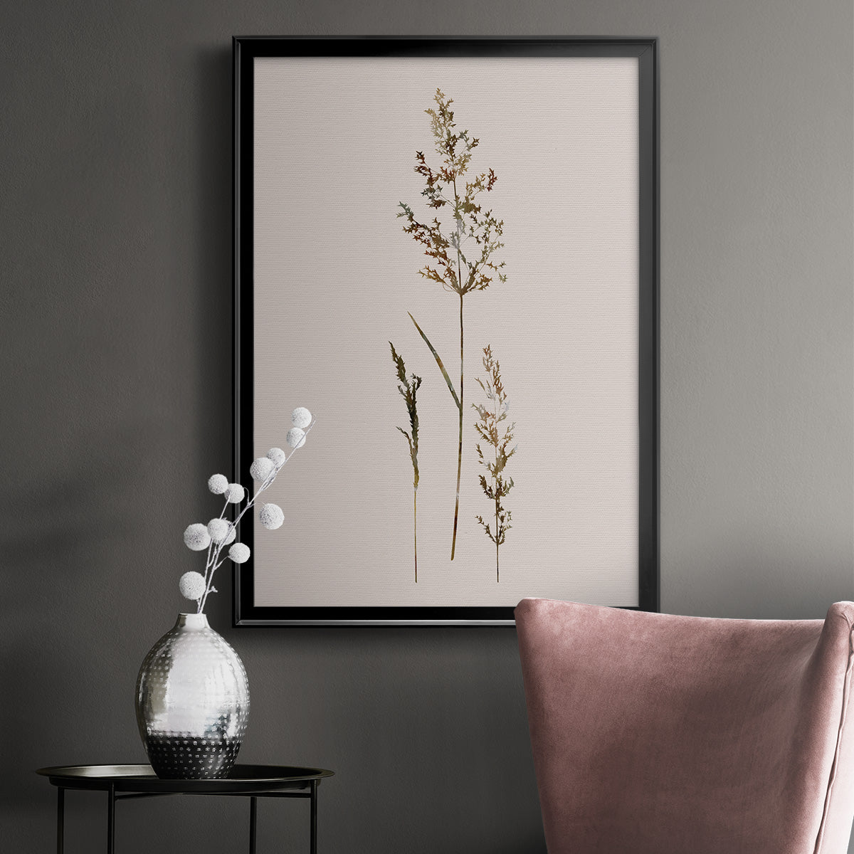 Delicate Stems II Premium Framed Print - Ready to Hang