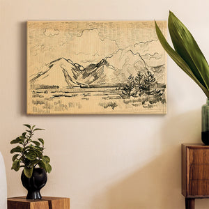 Hatched Horizon II Premium Gallery Wrapped Canvas - Ready to Hang