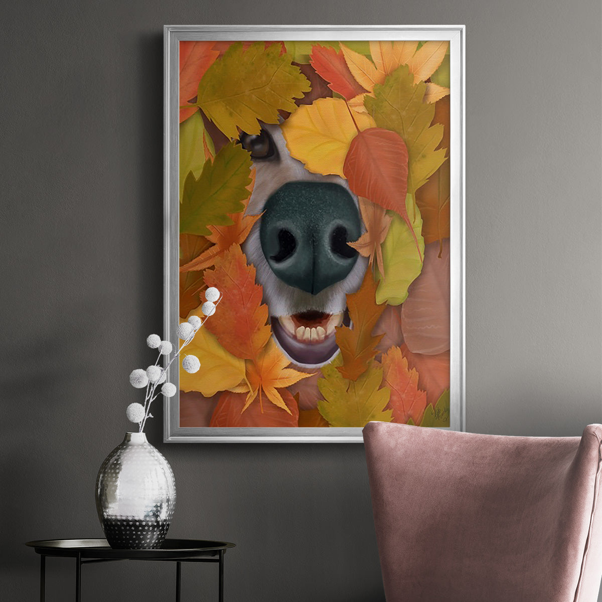 Sniffing Out Autumn Premium Framed Print - Ready to Hang