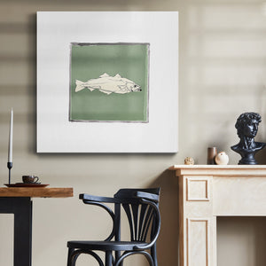 Block Print Fish VI-Premium Gallery Wrapped Canvas - Ready to Hang