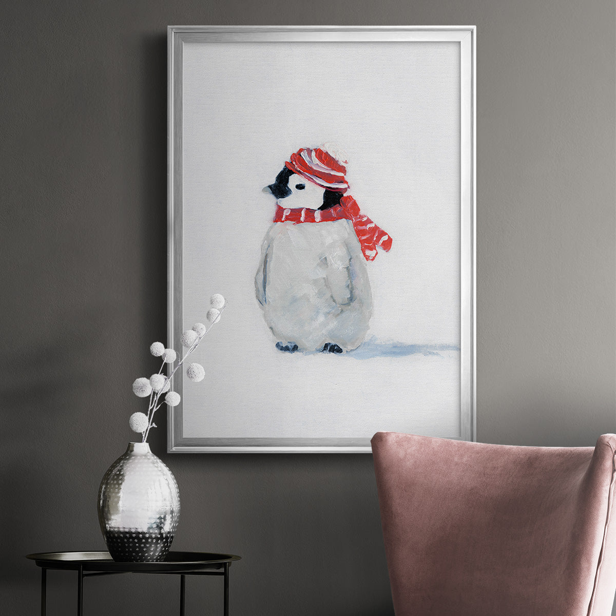 Penguin Play II Premium Framed Print - Ready to Hang