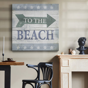 Beach Sign VII-Premium Gallery Wrapped Canvas - Ready to Hang