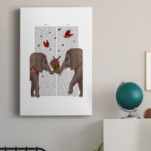 Elephant Bouquet, Portrait - Canvas Art Print
