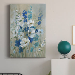 Blue Garden I Premium Gallery Wrapped Canvas - Ready to Hang