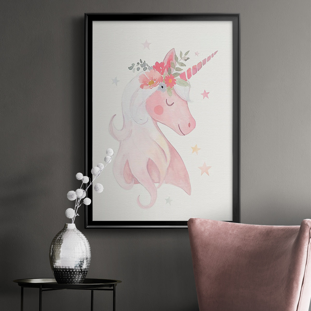 Sweet Unicorn II Premium Framed Print - Ready to Hang