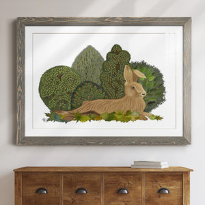 Hare Reclining in Leaves-Premium Framed Print - Ready to Hang