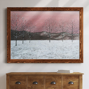 Sunset Snowfall I-Premium Framed Canvas - Ready to Hang