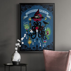 Spooky Cephalopod Chandeliers I Premium Framed Print - Ready to Hang