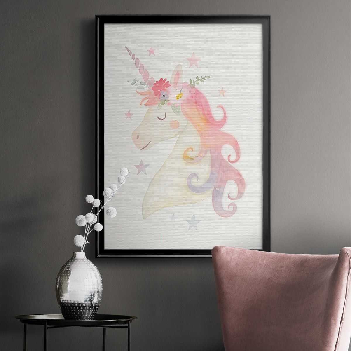 Sweet Unicorn I Premium Framed Print - Ready to Hang