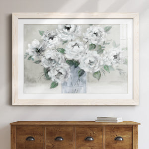 Tender White Roses-Premium Framed Print - Ready to Hang