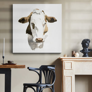 Watercolor Bovine I-Premium Gallery Wrapped Canvas - Ready to Hang