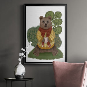 Hot Chocolate Bear Premium Framed Print - Ready to Hang