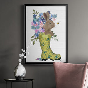 Welly Bunny And Bee Premium Framed Print - Ready to Hang