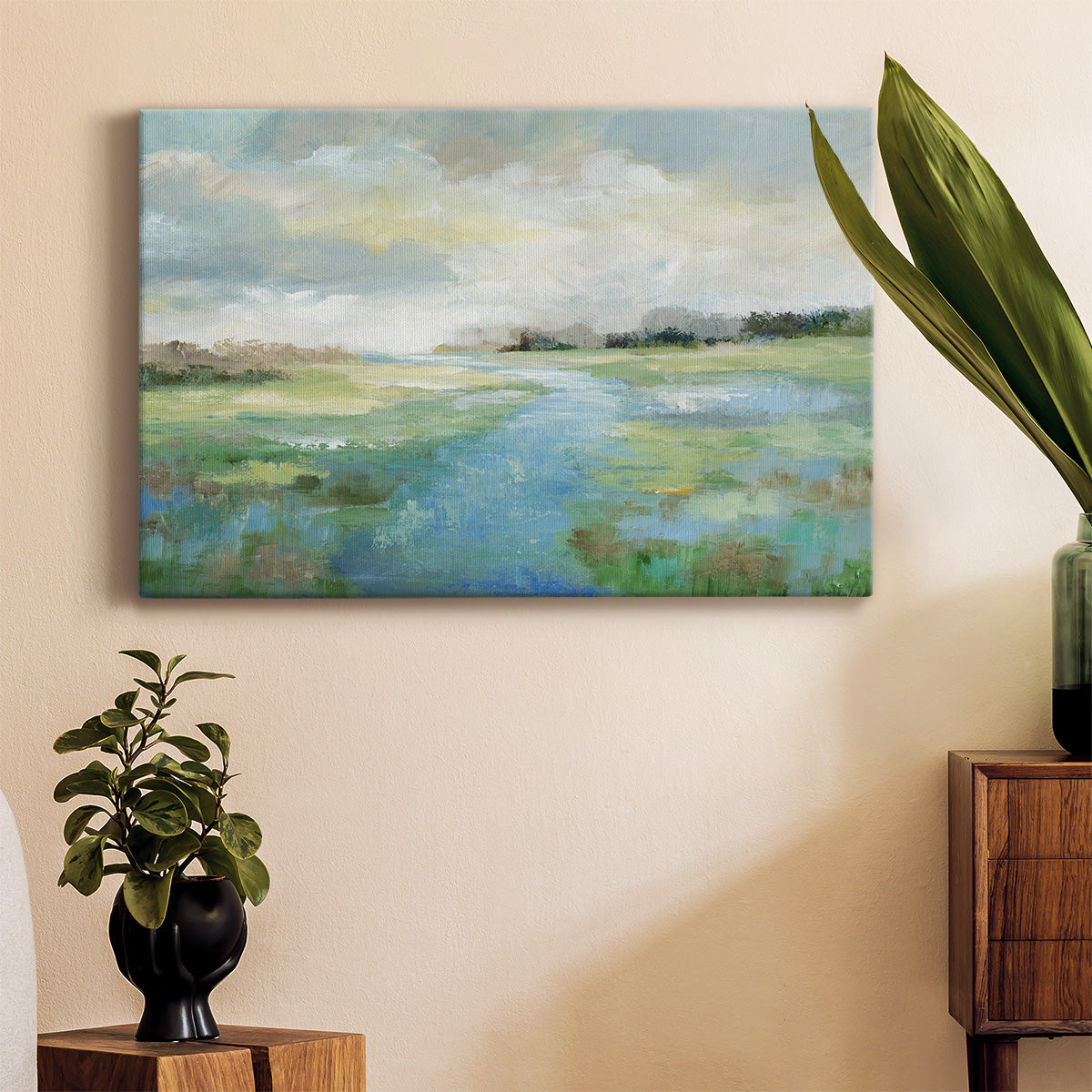 Winding Stream Premium Gallery Wrapped Canvas - Ready to Hang