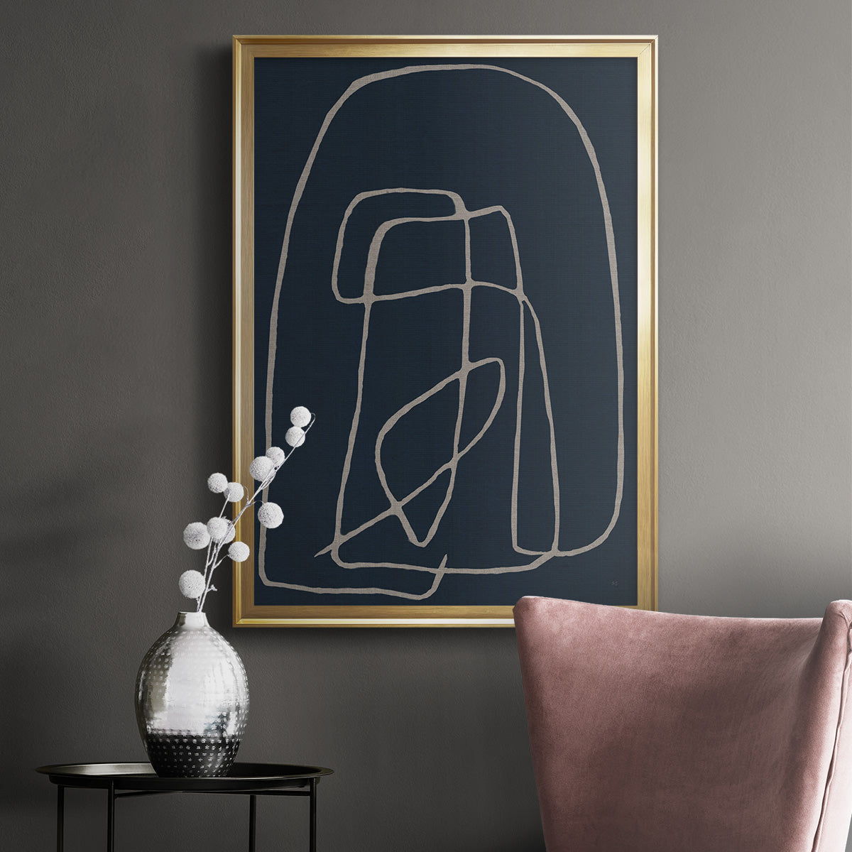 Shapes and Night Sky I Premium Framed Print - Ready to Hang