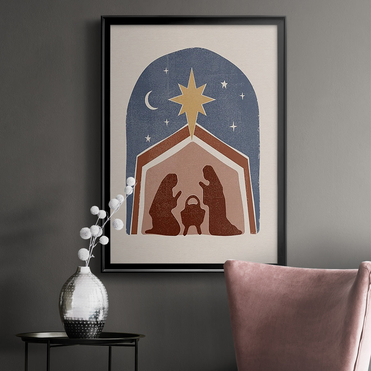 Boho Nativity I Premium Framed Print - Ready to Hang