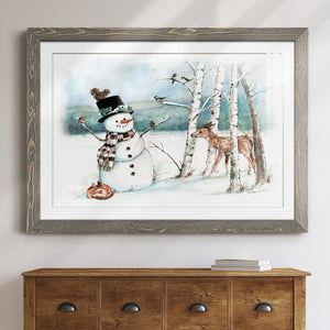 Snow Friends-Premium Framed Print - Ready to Hang