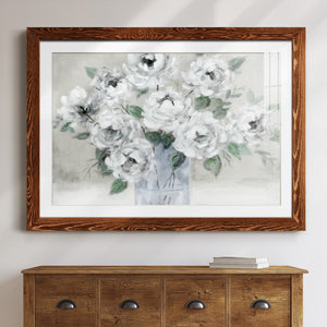 Tender White Roses-Premium Framed Print - Ready to Hang