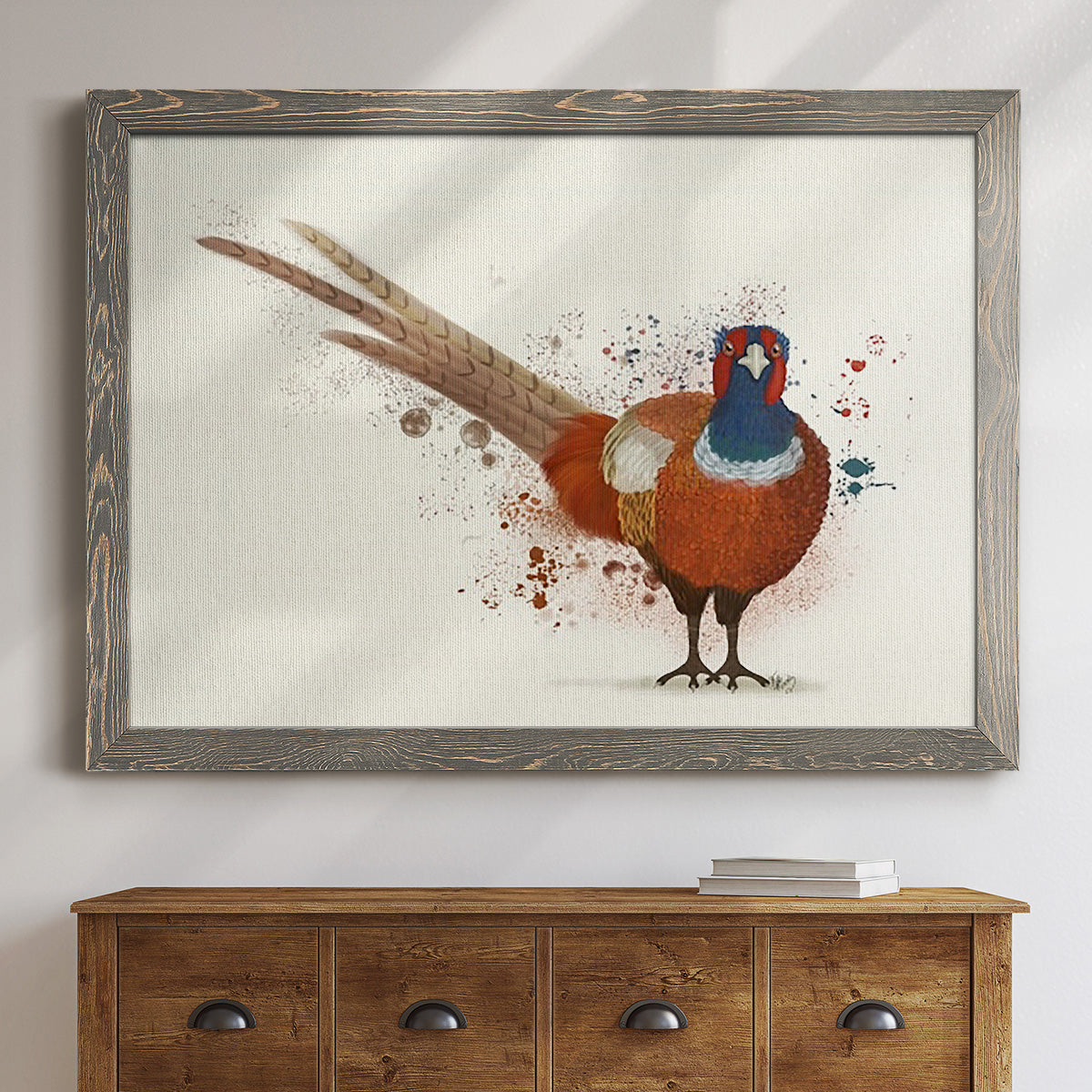 Pheasant Splash 7-Premium Framed Canvas - Ready to Hang