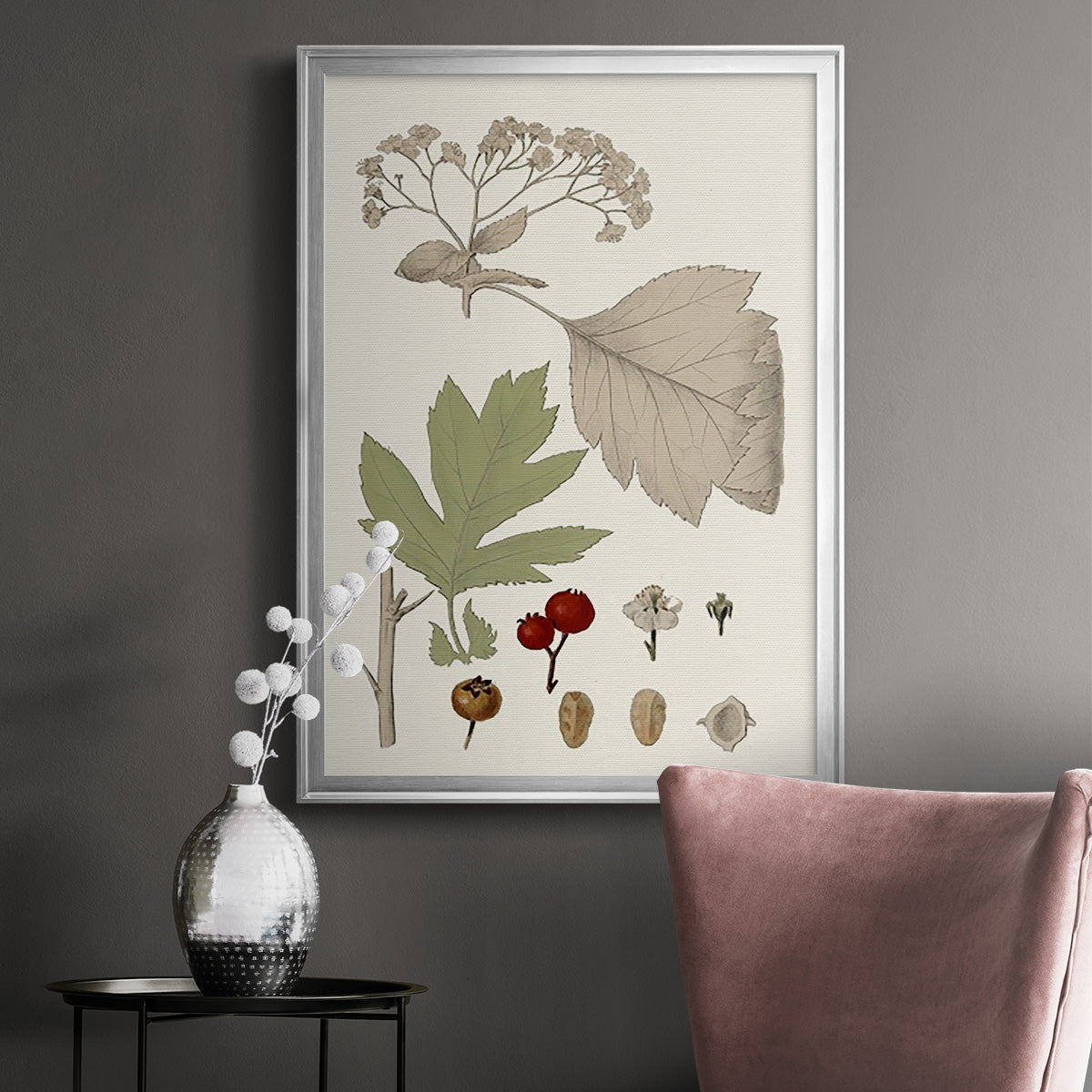 Leaves & Berries II Premium Framed Print - Ready to Hang
