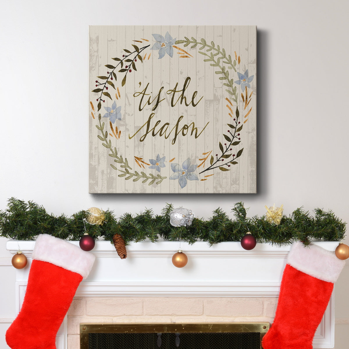 Rustic Christmas IV-Premium Gallery Wrapped Canvas - Ready to Hang