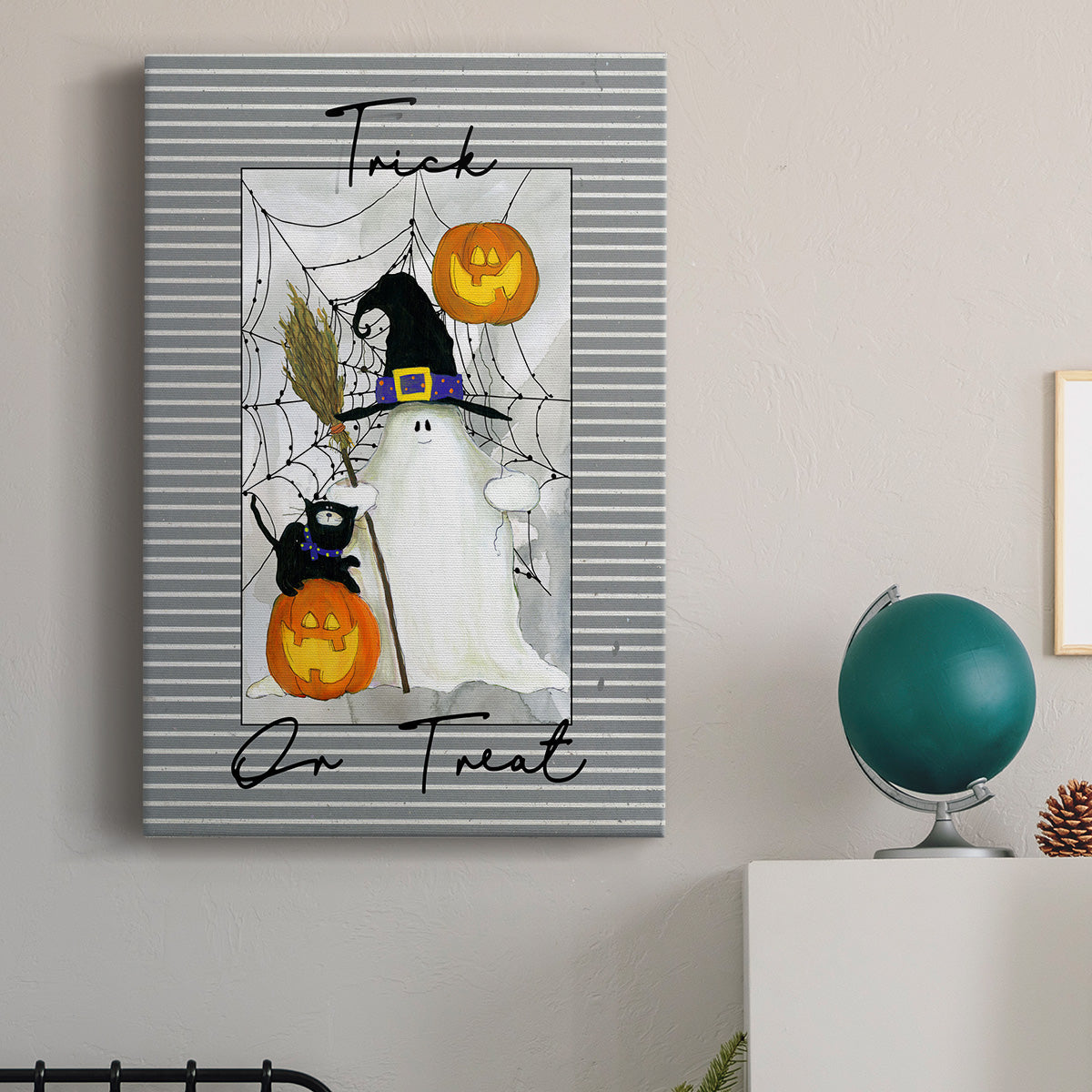 Trick or Treat Ghost Premium Gallery Wrapped Canvas - Ready to Hang