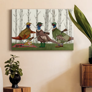 Pheasant Shooting Party Group 1 Premium Gallery Wrapped Canvas - Ready to Hang