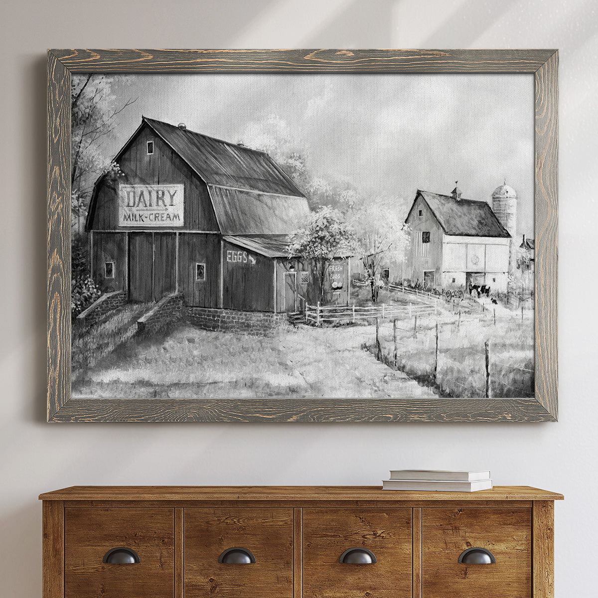 Day at the Farm-Premium Framed Canvas - Ready to Hang