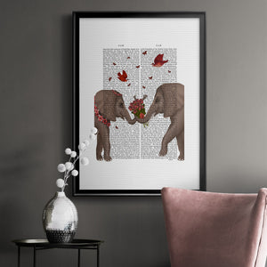 Elephant Bouquet, Portrait Premium Framed Print - Ready to Hang