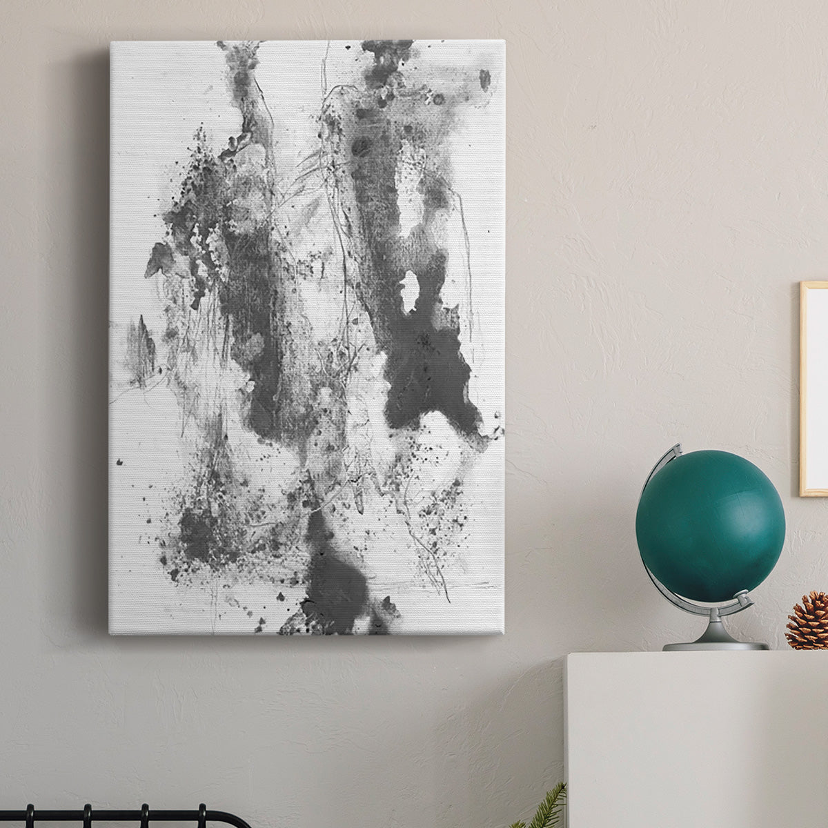 Graphite Abstract III Premium Gallery Wrapped Canvas - Ready to Hang