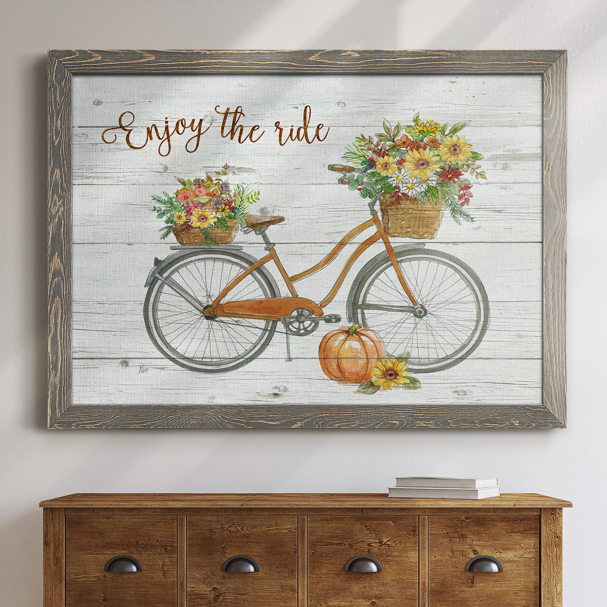 Harvest Bike-Premium Framed Canvas - Ready to Hang